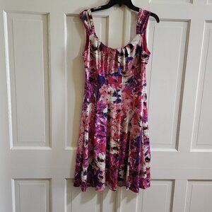 Floral Print Sleveless Dress by Maggy L. Size 12